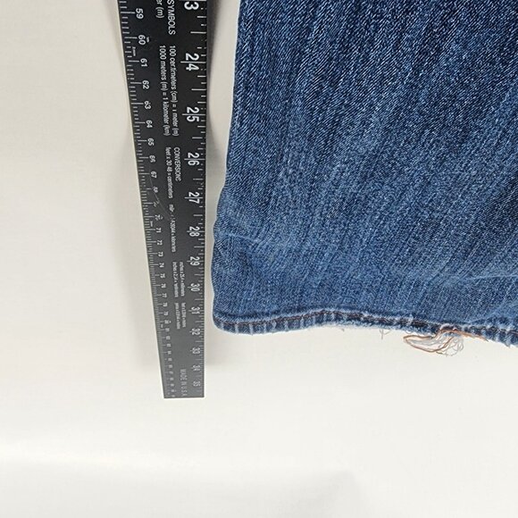 Lucky Brand Mens Distressed Blue Jeans 36x32 Straight Fit Medium Wash Denim - Picture 10 of 11